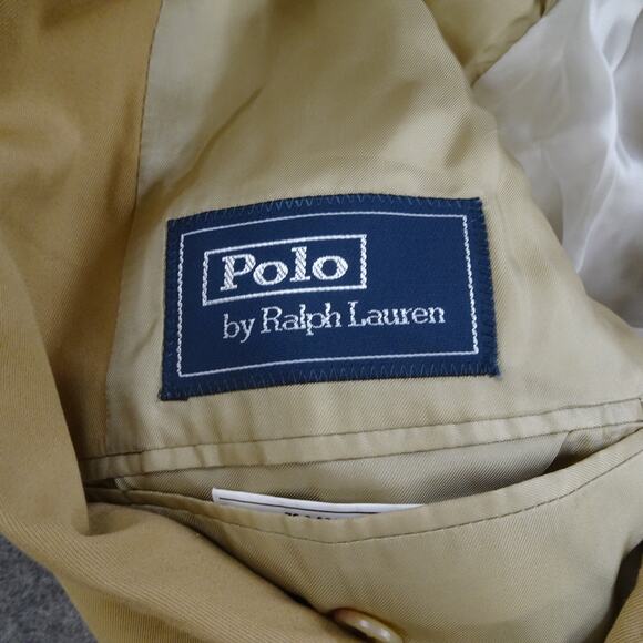 Polo Ralph‎ Lauren Blazer Mens 42R Custom Fit Jacket Tan Brown Italy NWT - Picture 10 of 16